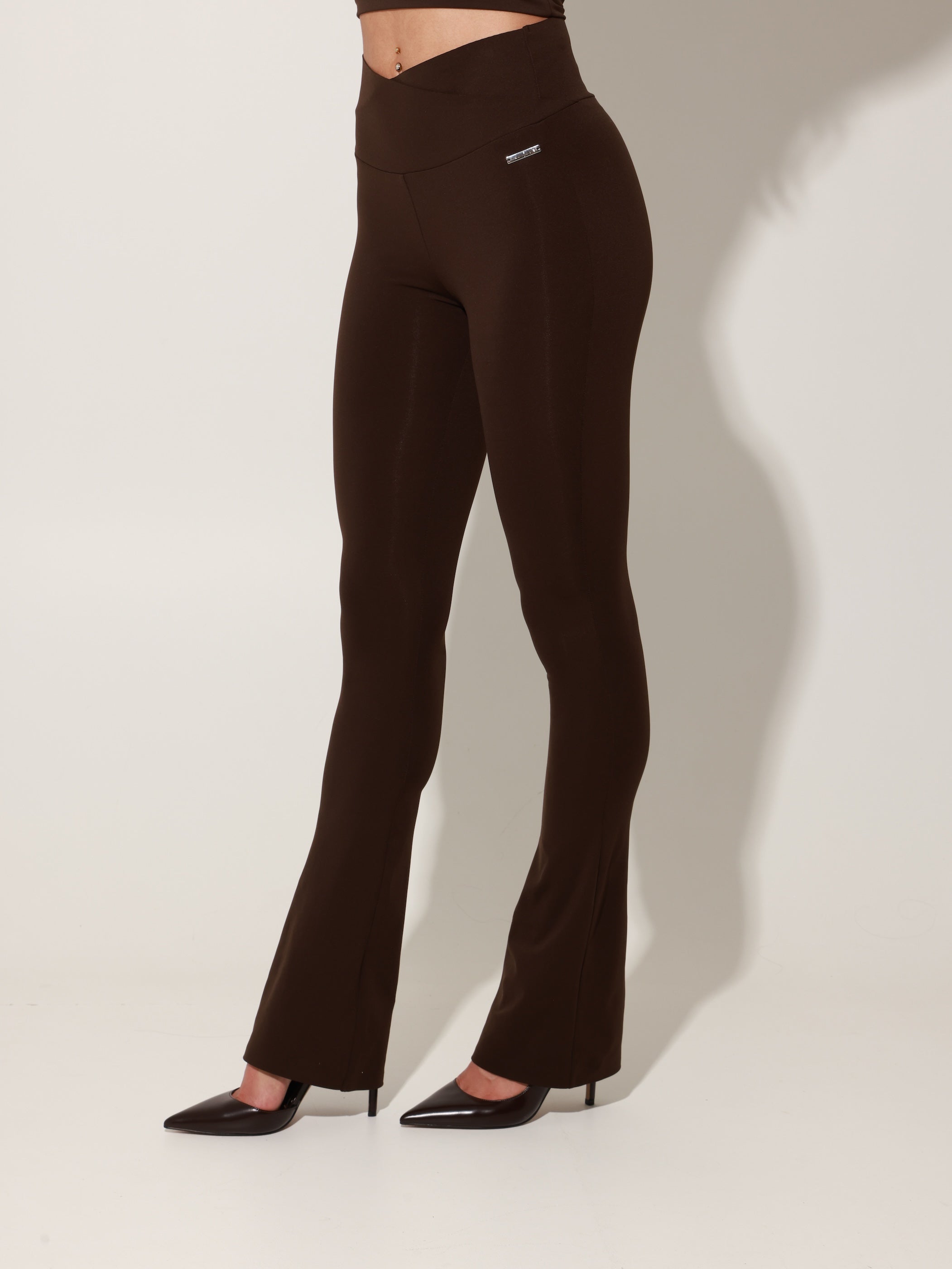 Siyah Sculpting Flare Legging - Chocolate Brown