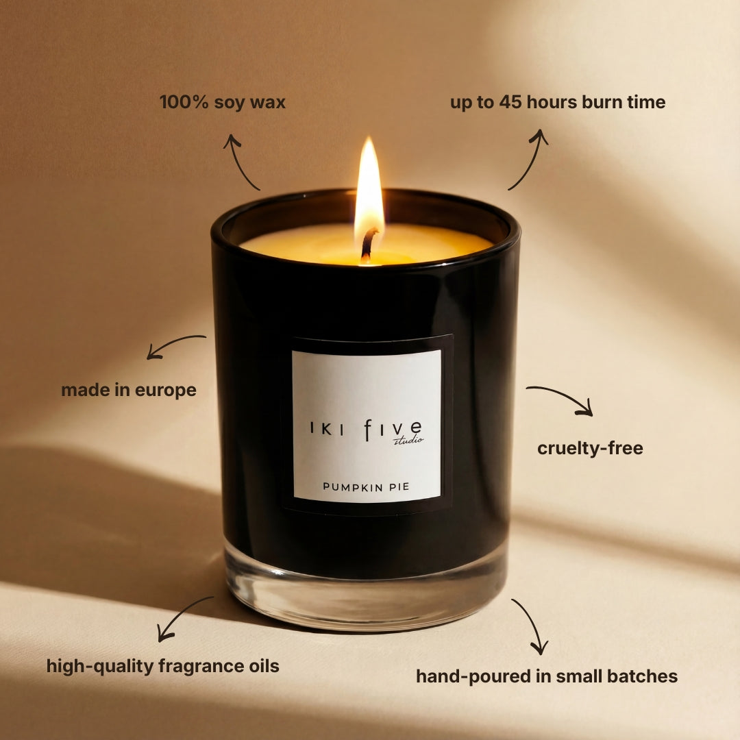 Pumpkin Pie Scented Candle | Hand-Poured Soy Wax