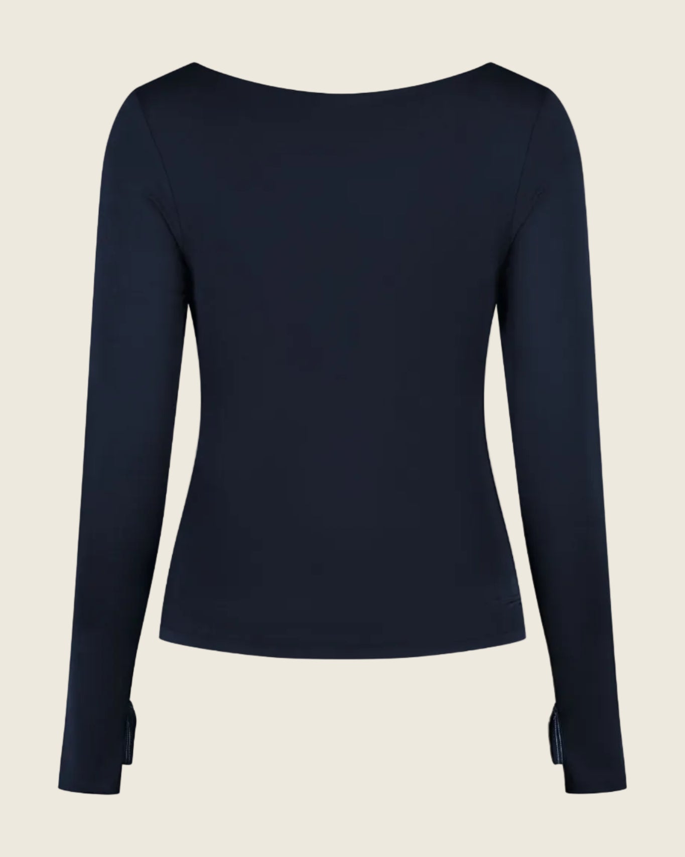 Beyaz Sculpting V Neck Top - Blueberry Blue