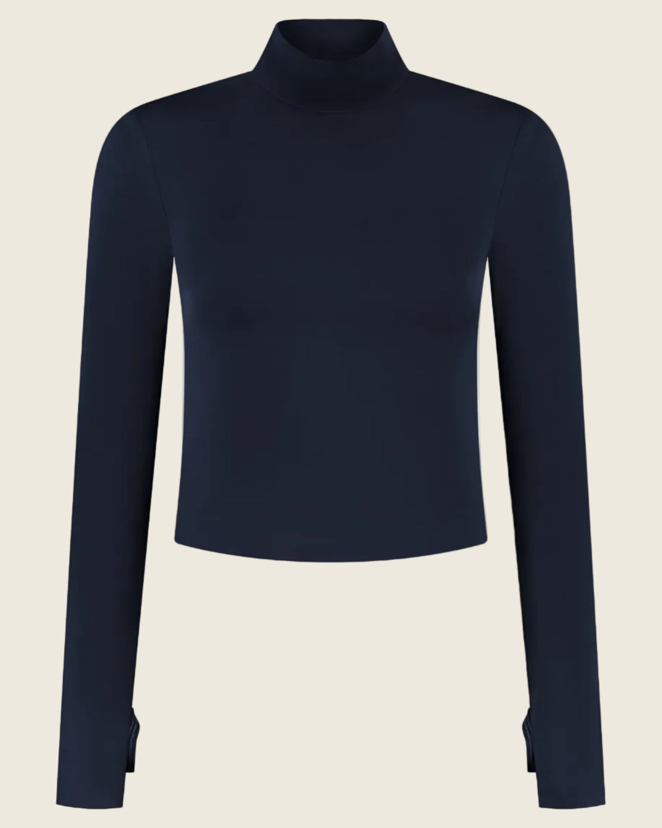 Mavi Sculpting Turtleneck Top - Blueberry Blue