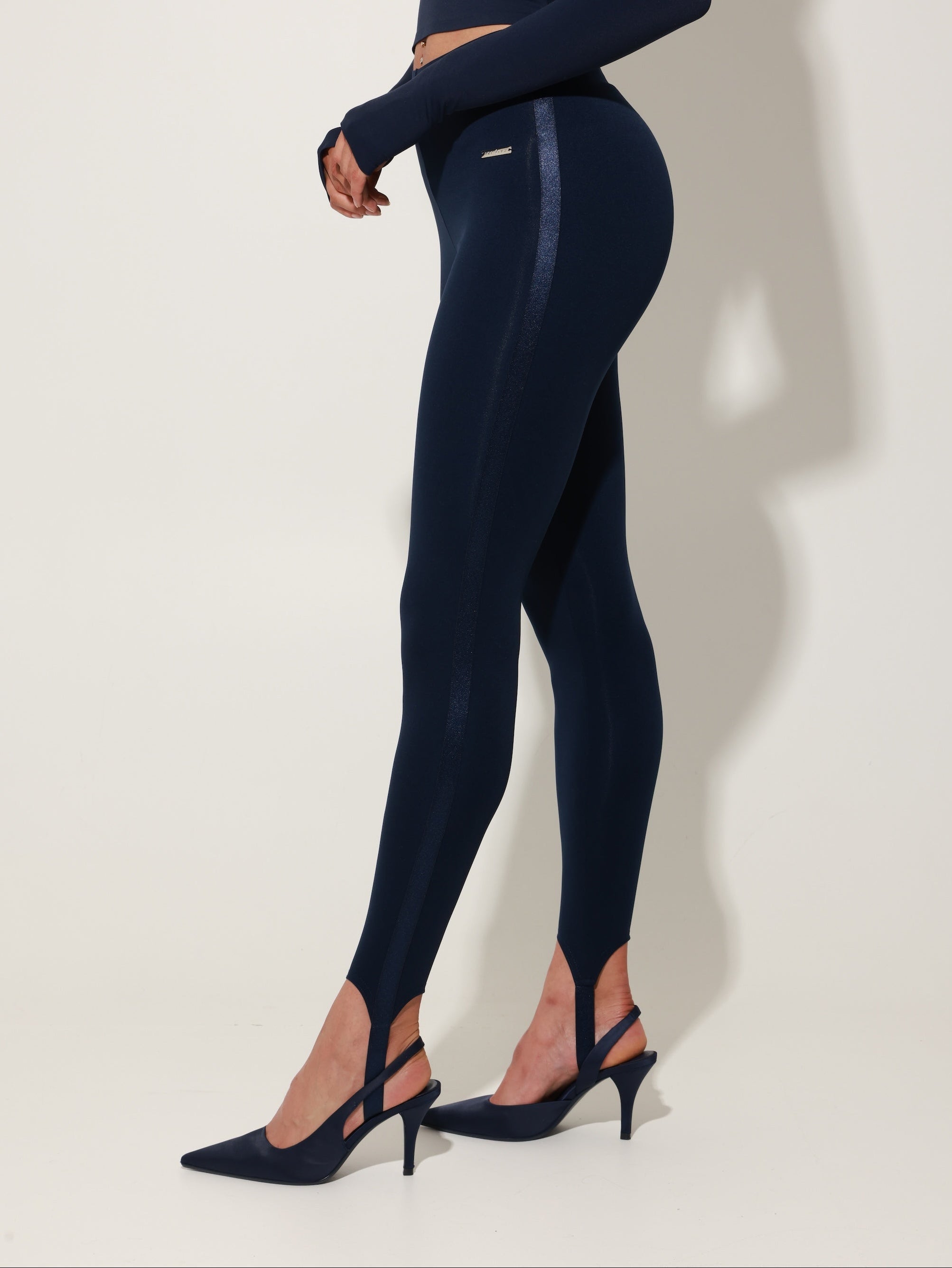 Mavi Sculpting Stirrup Legging - Blueberry Blue