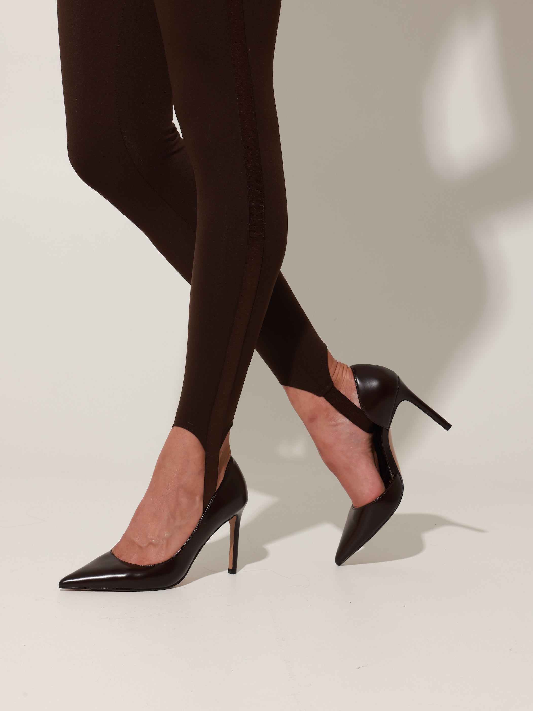Mavi Sculpting Stirrup Legging - Chocolate Brown