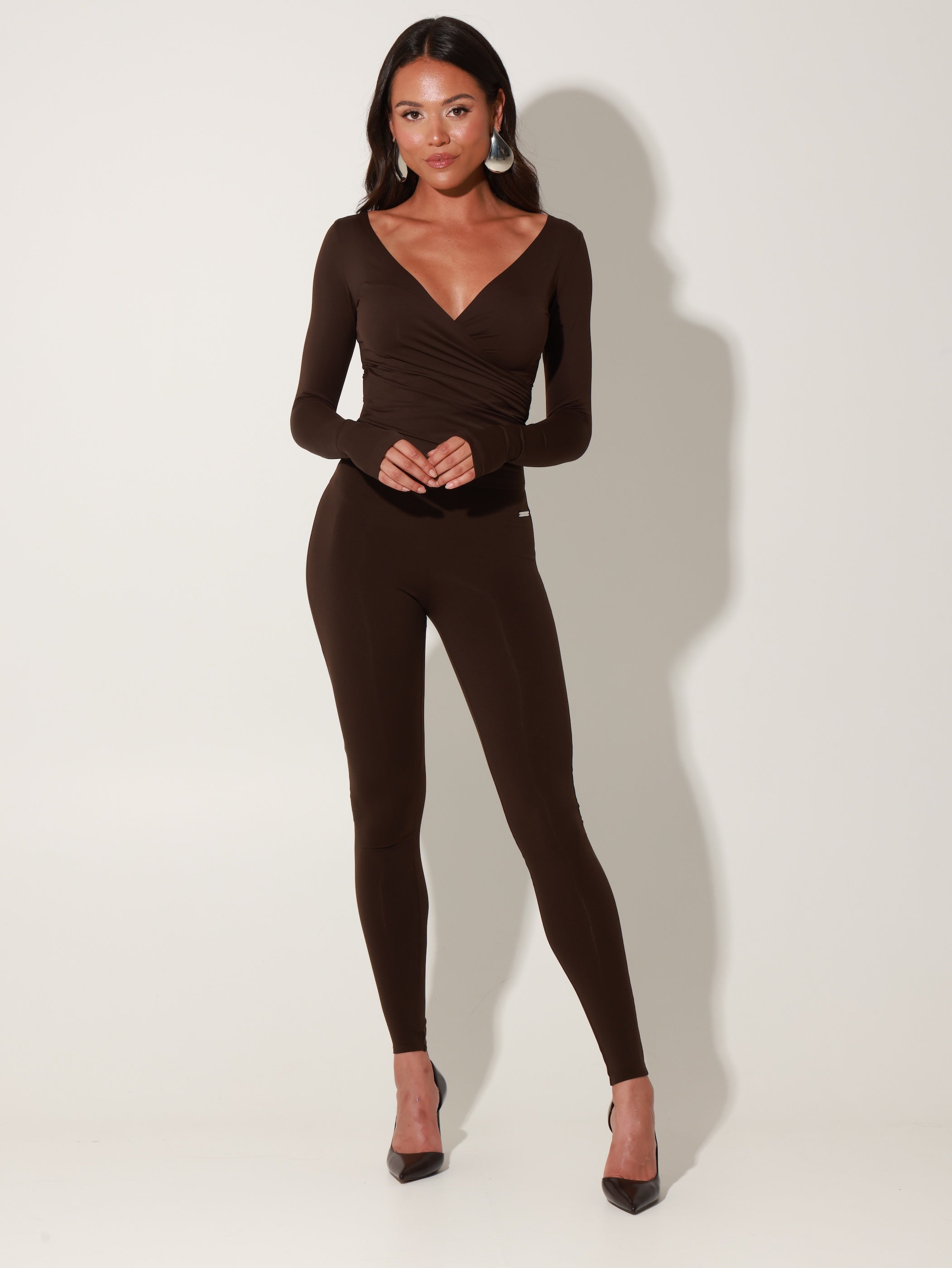 Beyaz Sculpting Legging - Chocolate Brown