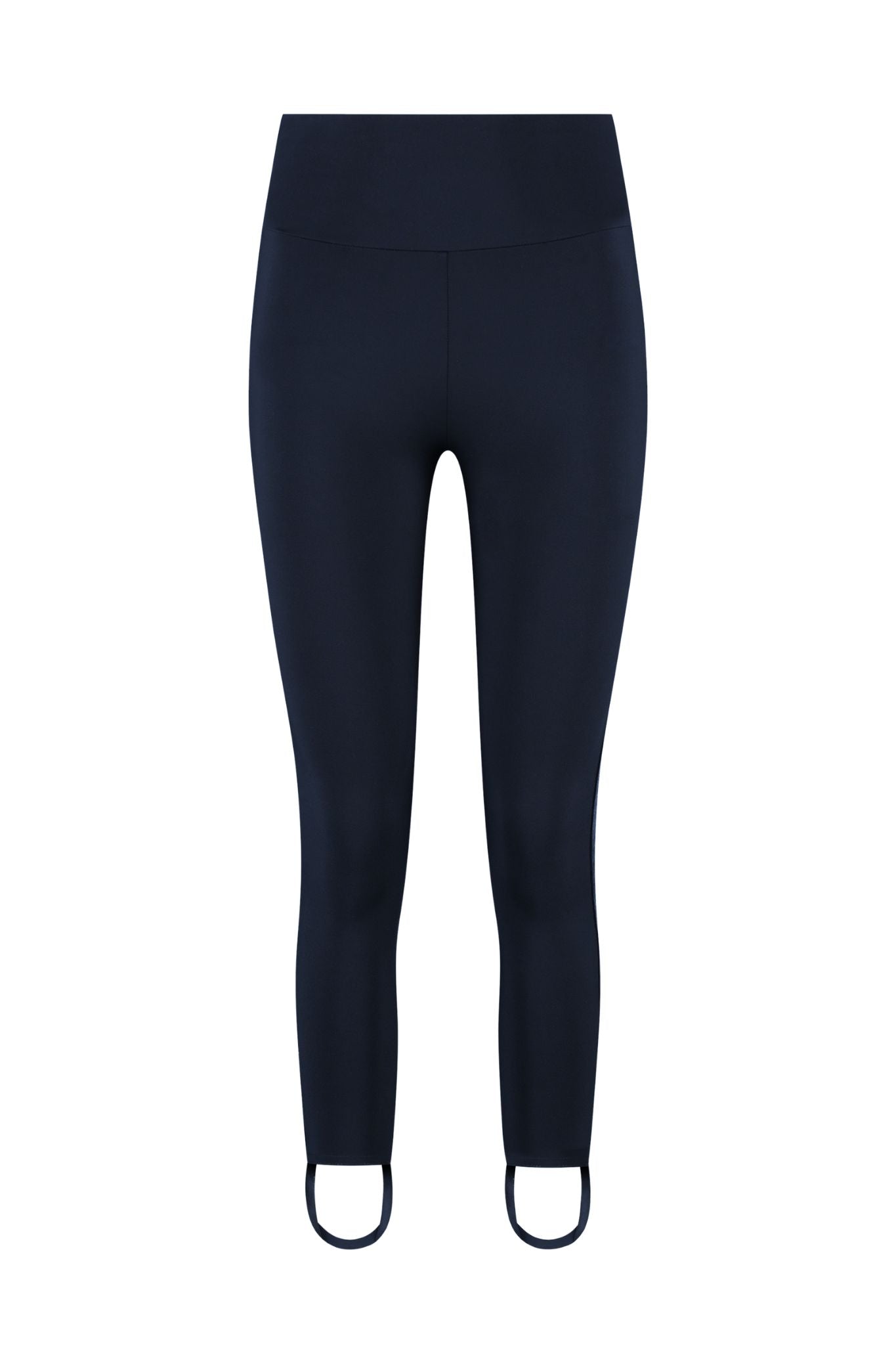 Women’s Mavi blue stirrup leggings with tuxedo stripe high waisted sculpting lycra
