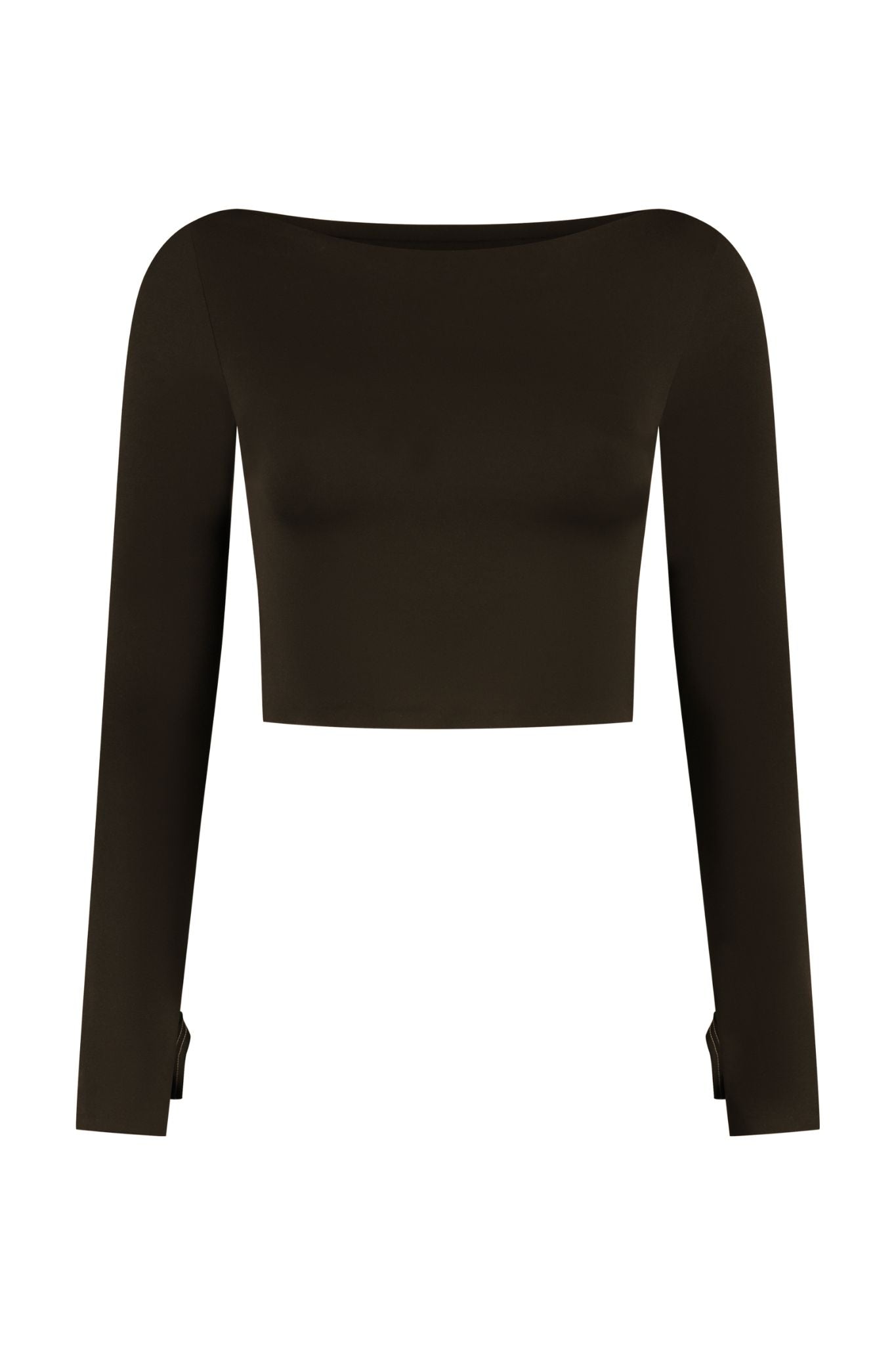 Siyah Boatneck Top - Chocolate Brown