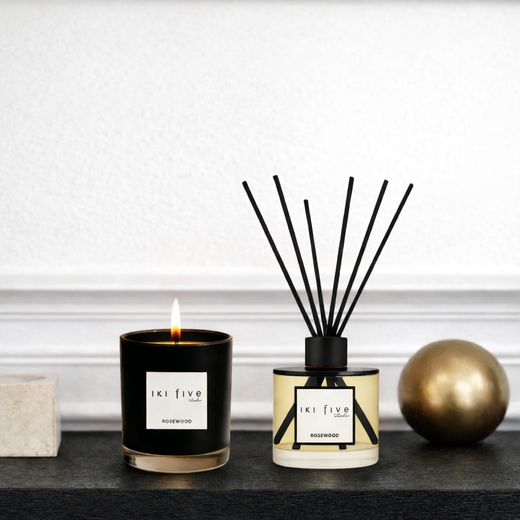 Rosewood Scented Candle & Reed Diffuser Set