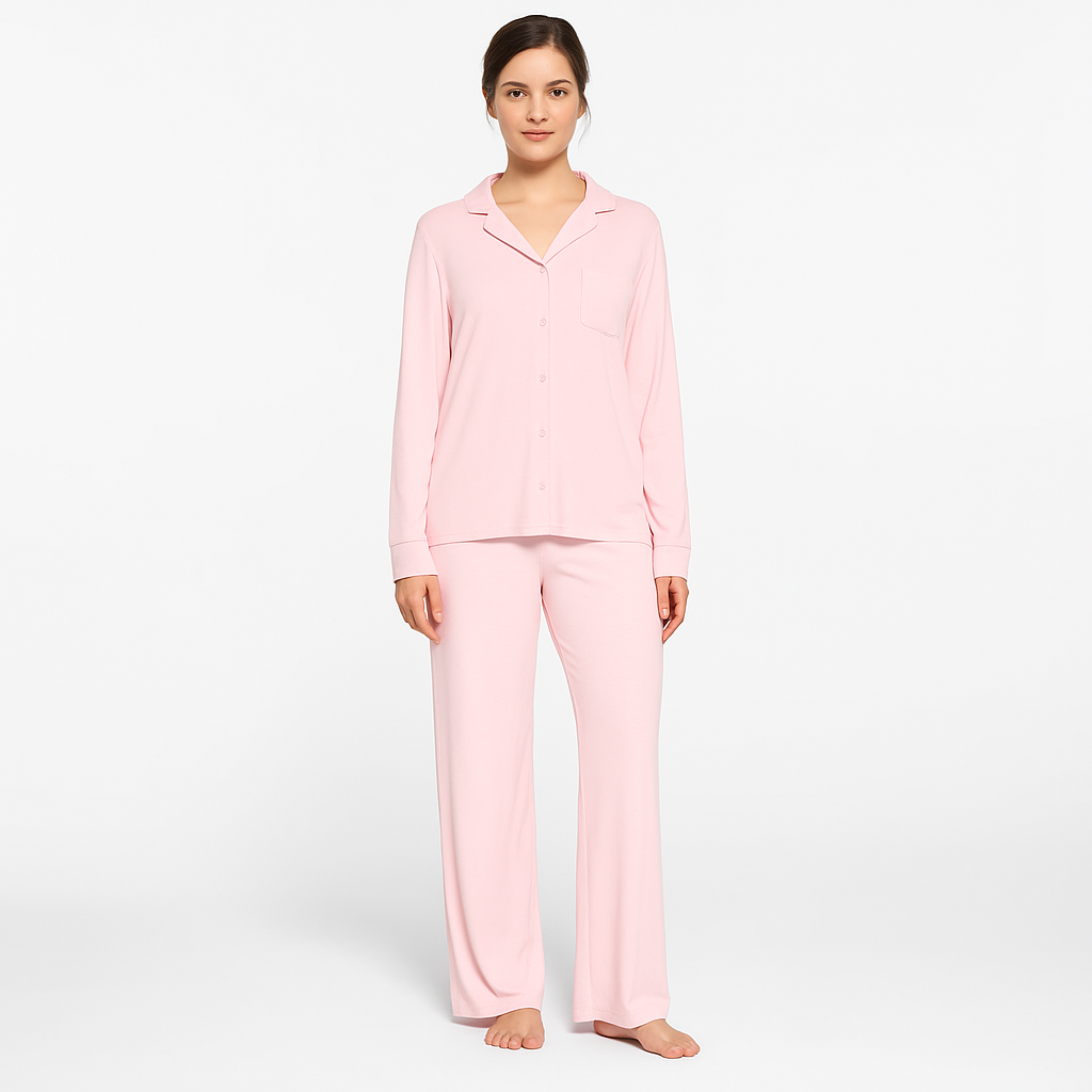 Soft Pastel Pink Women’s PJ Set | Luxury Modal Loungewear & Pyjama Set