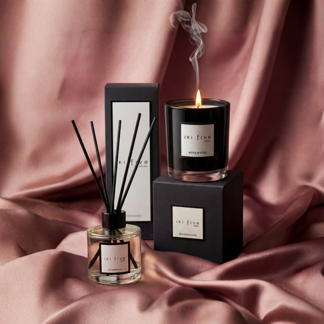 Rosewood Scented Candle and Reed Diffuser Set